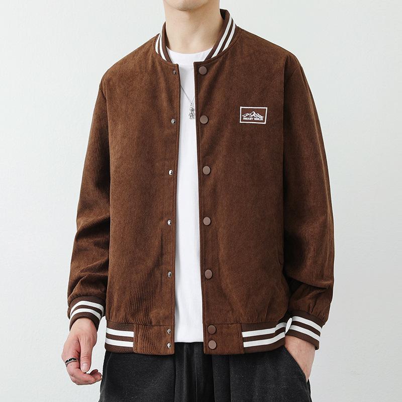 Осенняя новая вельветовая куртка мужское пальто свободный повседневный корейский стиль — фото 14