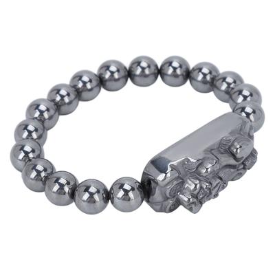 Terahertz Round Beads Bracelet Terahertz Healing Stone Bracelet for Women Men