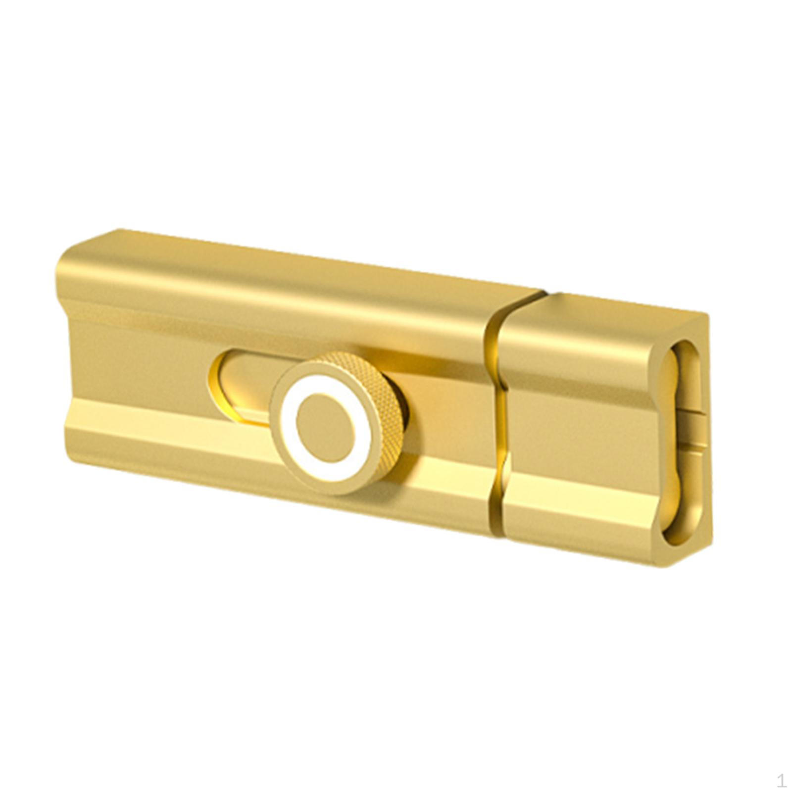 

Slide Bolt Door Latch Aluminum Self Sticky Sliding Lock for Home Office Bathroom Bedroom 8cm Length золотий
