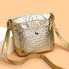 Borsa a secchiello, Borsa casual da donna, Semplice borsa a spalla singola da donna, Borsa a tracolla versatile e multiuso