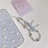 Korean Cute Bowknot Star Pearl Pendant Beaded Phone Charm For iPhone Accessrioes Universal Lanyard Girl Jewelry Hanging Rope 1