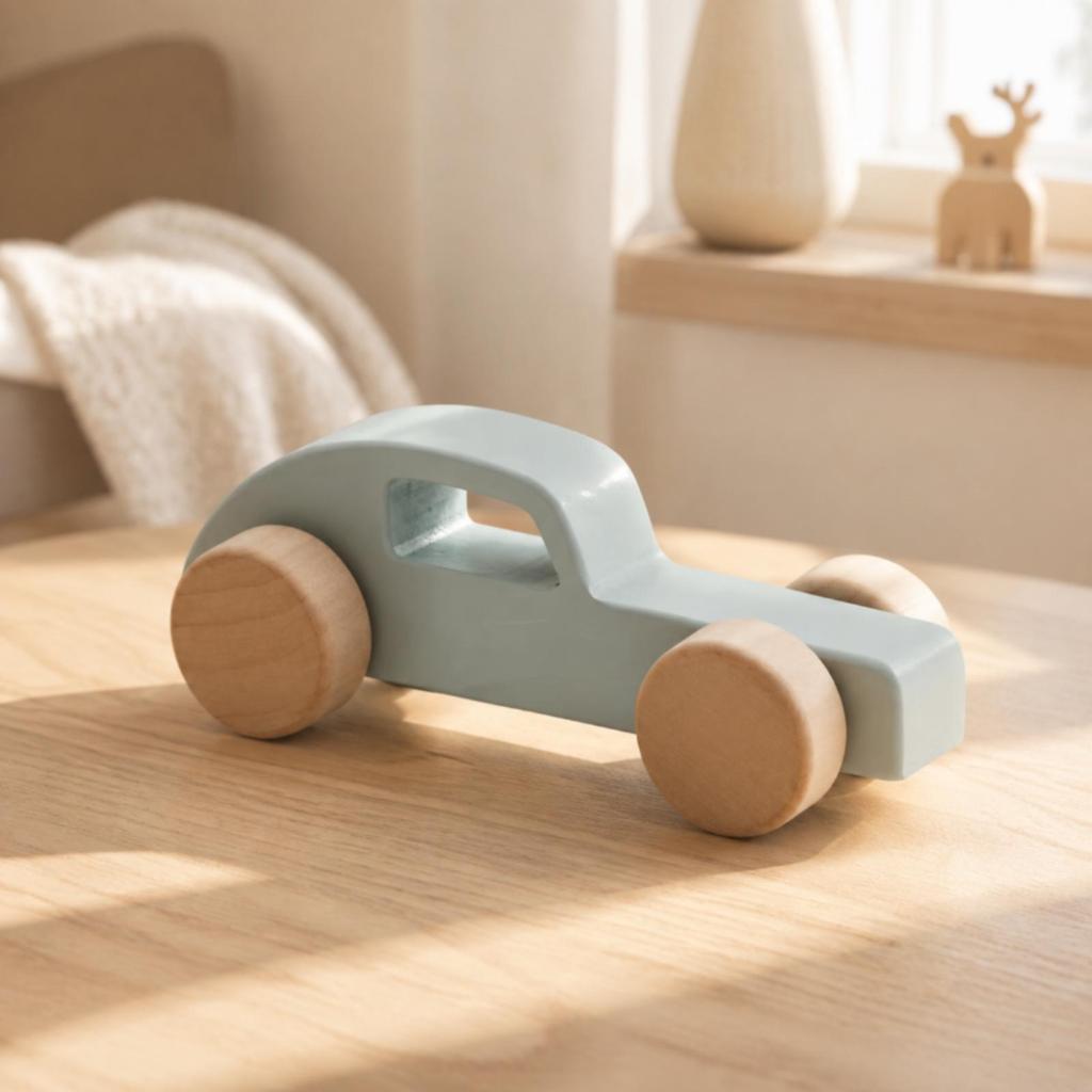 Wooden Toy Car Educational Inertia-Driven Hands-on for Children Aged