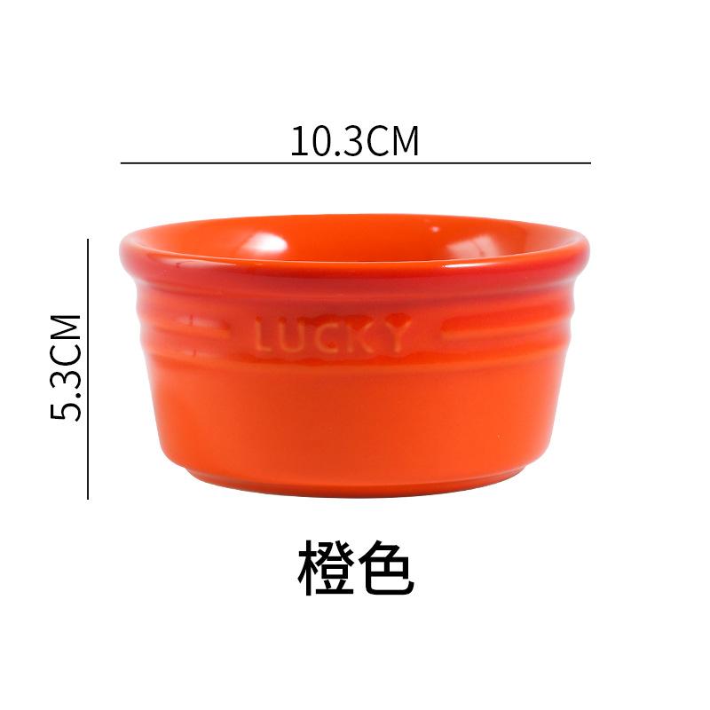 Colorful Soufflé Ceramic Baking Bowl Household Gradual Change Oven Baking Desserts Double Skin Milk Steamed Egg Baking Gu Tableware