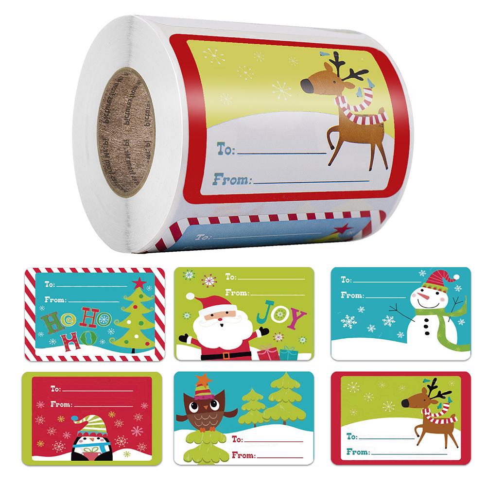 Label Paper Phone Stickers Merry Christmas Children X123