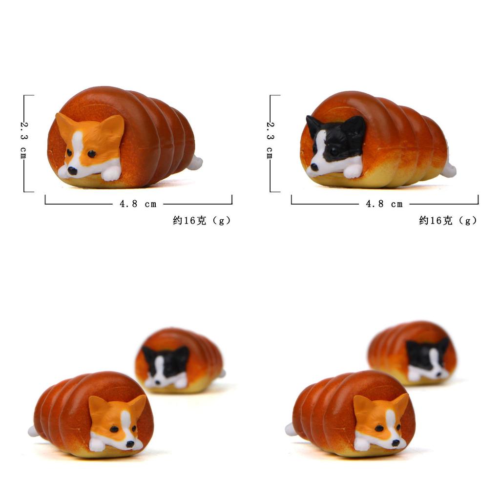 Japanese Style Cartoon Donut Corgi And Husky Collectible Pvc Figures For Collectors And Decor