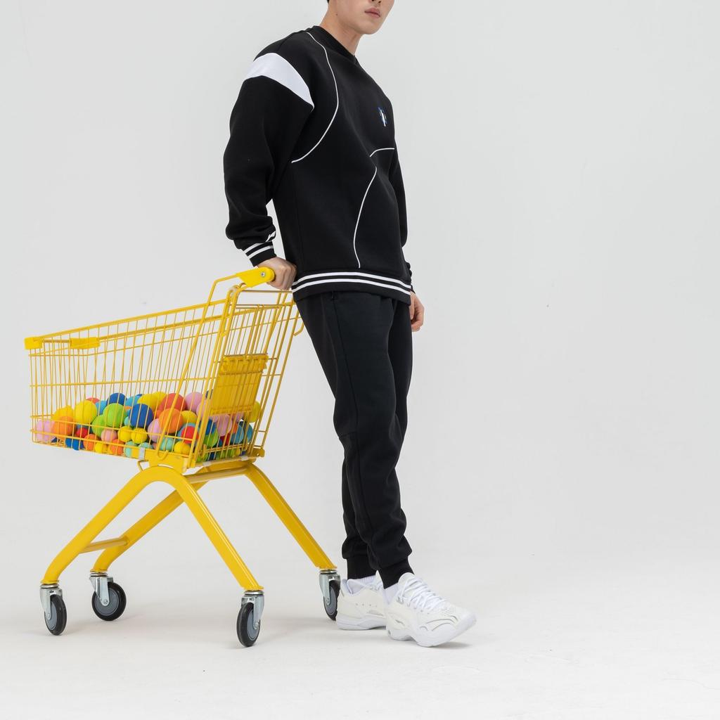 Li-Ning Comfortable Breathable Sweat-Absorbing Cuffed Knitted Sports Pants Unisex Bottoms Black AKLTC39-1