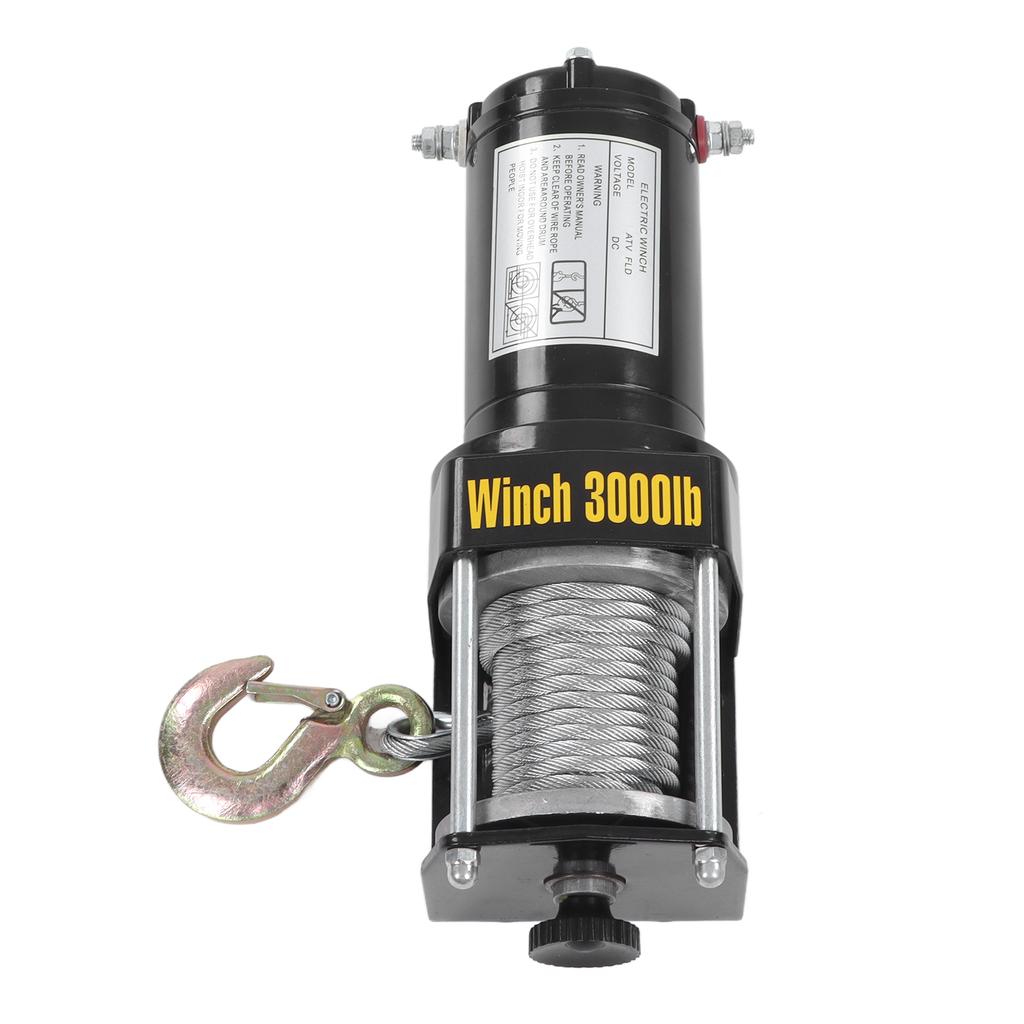 Electric Winch Kit 24V with Remote Steel Cable Mini Bracket 3000lbs for ATV UTV Accessories