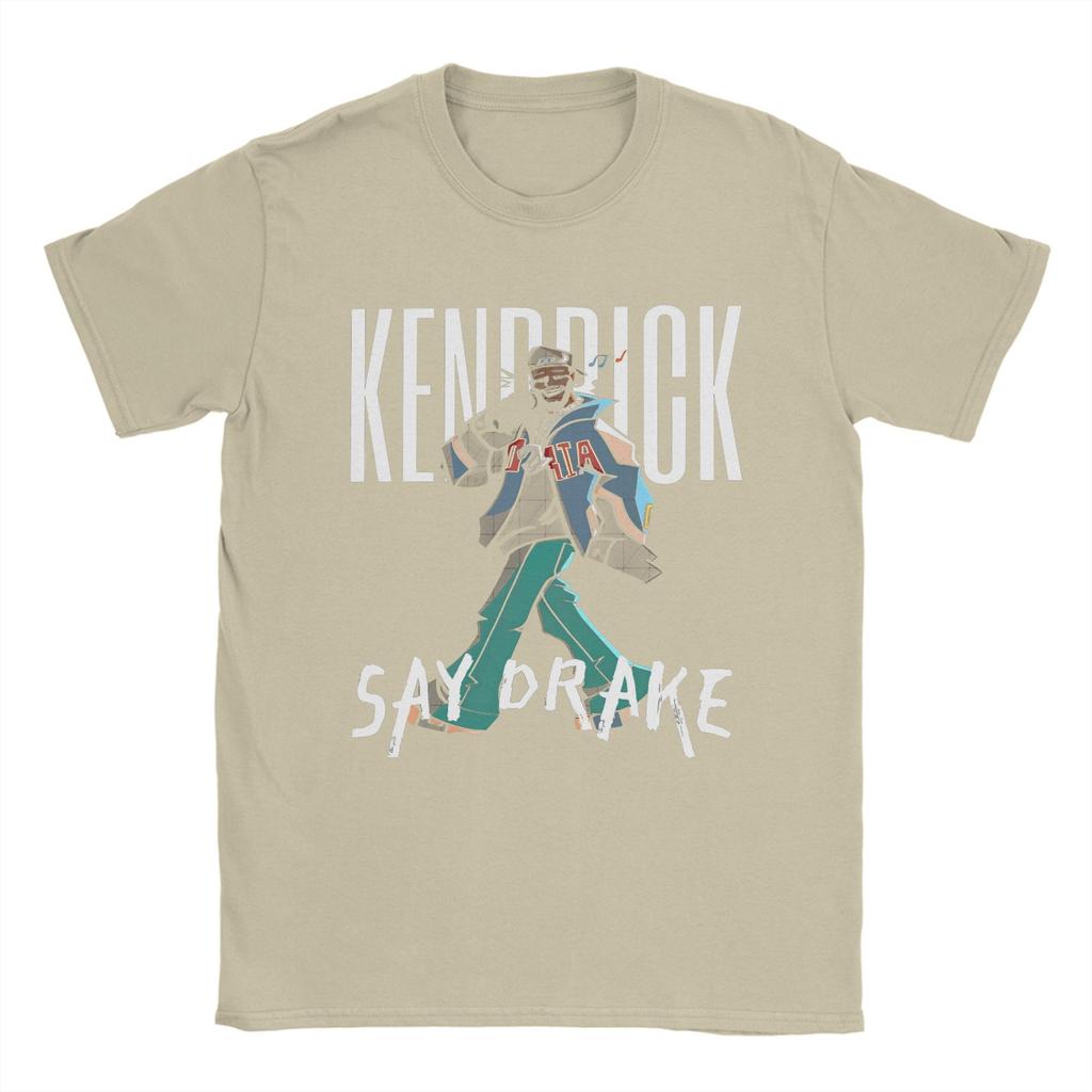 Men's T-Shirt Kendrick Lamar Say Drakes Casual 100% Cotton Tees Short Sleeve Rapper Diss Funny T Shirt Crew Neck Merch Gift Idea