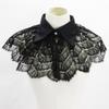 Elegant Hollow Embroidery High Collar Shawl Ruffled Fake Collar White Scarf Half Shirt Decorative Stand Collar