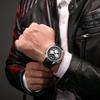 Luxury Fashion Watch for Men Business Siliconer with Luminous Calendar Chronograph Quartz Strap Wristswatch