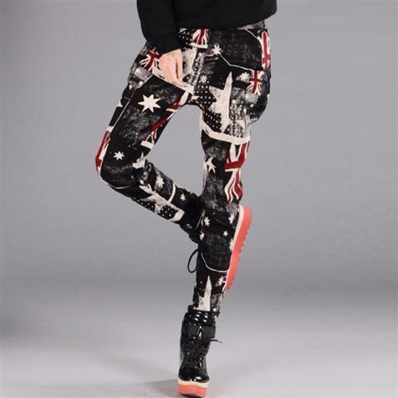 2025 Women s Summer Loose Plaid High Waist Straight Leg Pants XXL for under 65kg юнион джек
