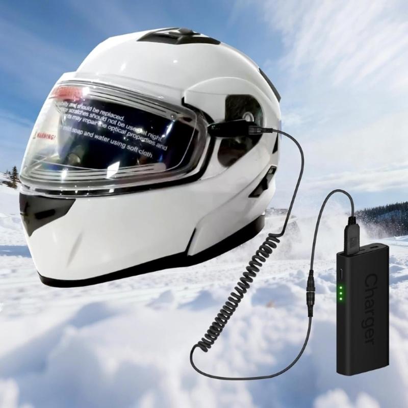Insulated Helmet Heater Wire With Rapid Heat Technology Heated Shield Cord For Snowmobiling And Outdoor Adventure