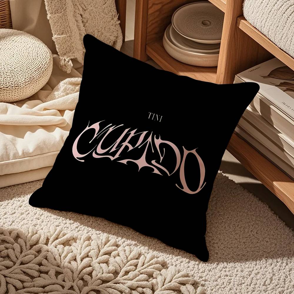 M-Martina Stoessel Tini Anime Pillow Case Comfort Sofa Bed Silky Elegant Invisible Zipper Custom Decorative Cushion Cover