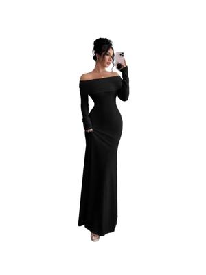 Elegantes Damen-One-Shoulder Bodycon Bleistiftkleid Herbst 2024