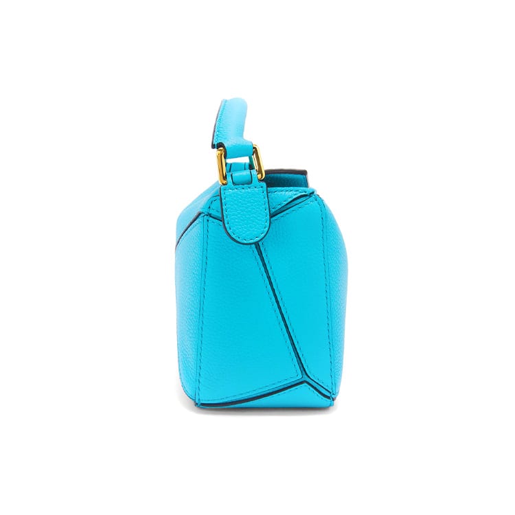 LOEWE Mini Puzzle Bag In Soft Grained Calfskin Cyan A510U95X37-5620
