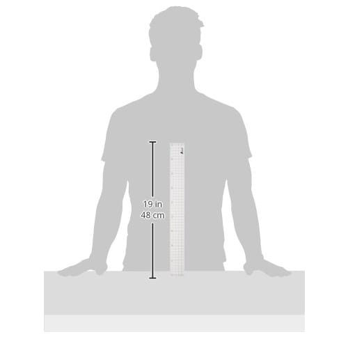 Shinwa Sokutei Grid Straight Ruler, Acrylic, 45cm, 77097