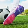 Unisex High-Top FG Studs Non-Slip Football Shoes for Teens & Adults - Wear-Resistant Outdoor Sports Cleats