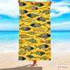 Nautical Style Microfiber Beach Towel Oversized Fish Print Quick Dry Sand Free Giant Bath Sheet Large XL Swim Towel Pool Blanket