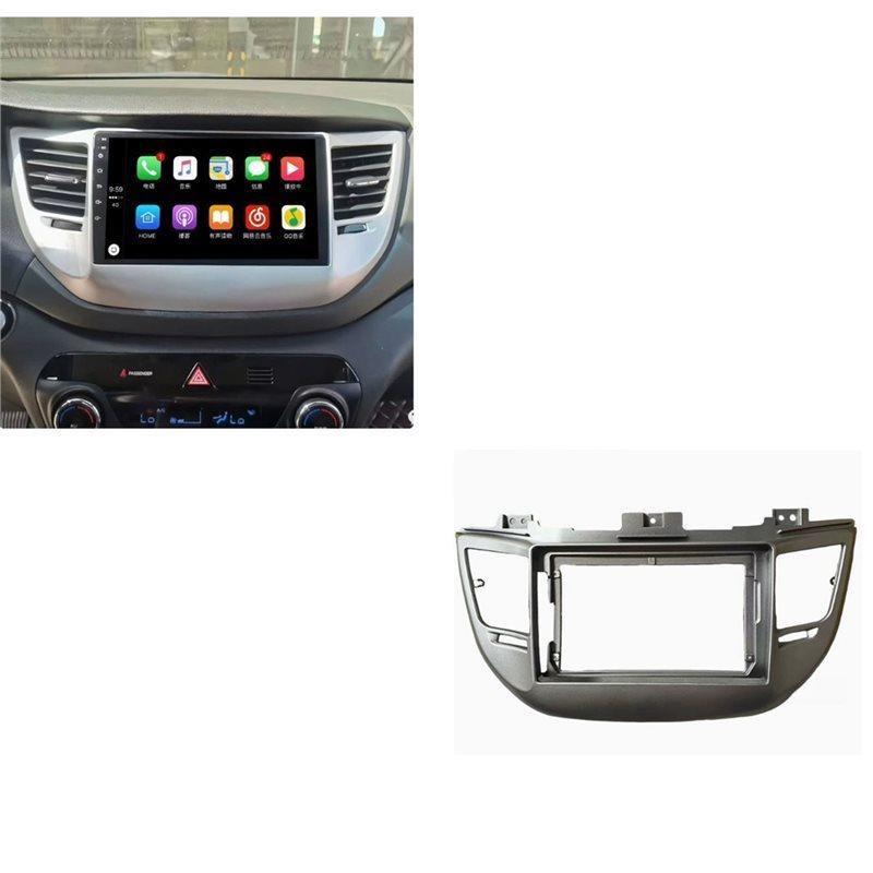 Left-Hand Drive 9 Inch Car Radio Dash Kit With Power Cord For Tucson 2015-2018 Fascia Panel