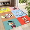 Cartoon Characters Expressions Carpet Rug Soft Washable Antislip Home Living Room Sofa Mats Personalized Christmas Rug