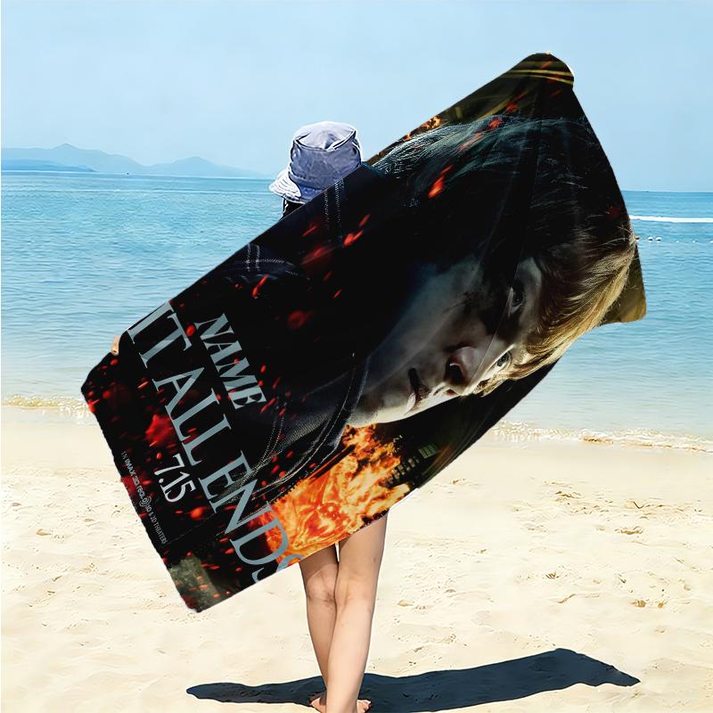 Personalized "End Saga" Beach Towel Microfiber Beach Towel Thin Absorbent for Beach Swimming Yoga Bath Sports. 0910368