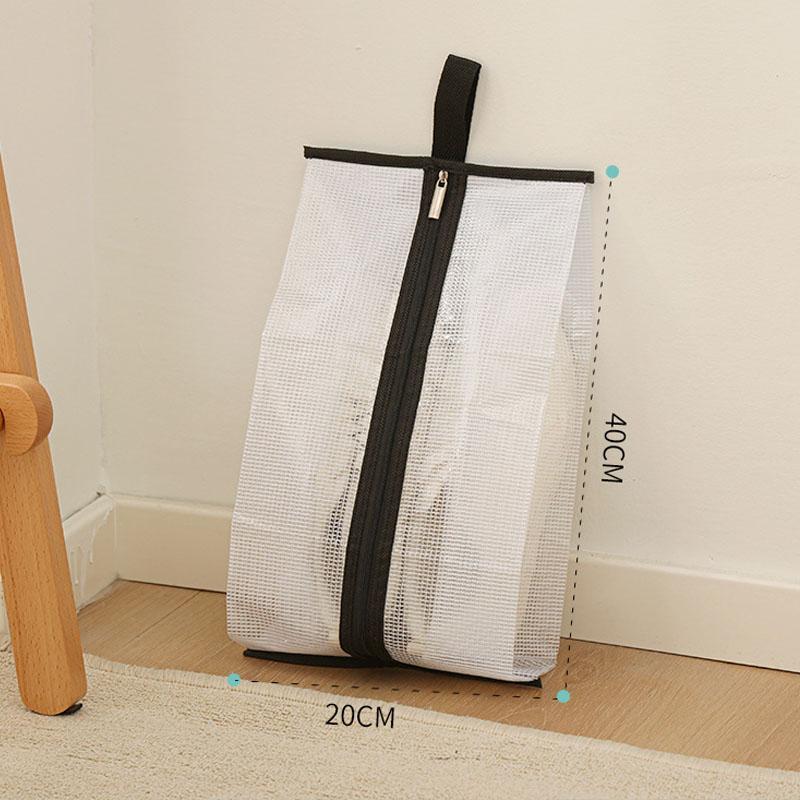 Сумка для хранения ботинок, водонепроницаемая, пылезащитная, прозрачная, защитная сумка для обуви, портативная сумка на молнии, карман для бытового дорожного хранения 20*40cm чёрный