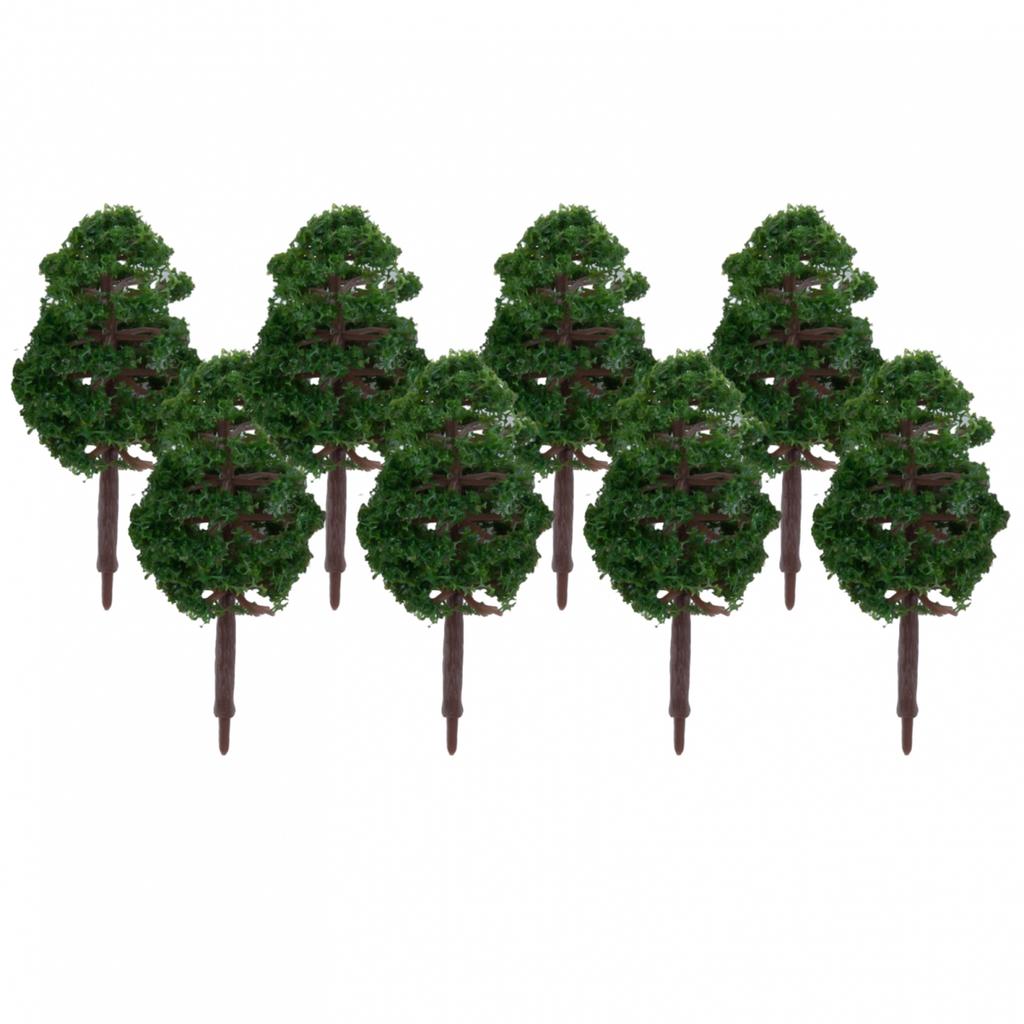 Garden Model Trees Miniature Decoration Supplies 20Pcs 8CM DIY Railway