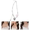 Vintage Goth Bowknot Heart Pendant Choker Clavicle Chain Necklace For Women Girl Punk Collar Aesthetic Y2K Jewelry Gift