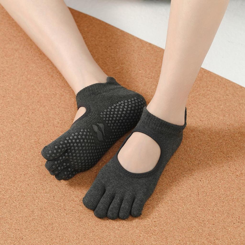 Korean Style Non-Slip Pilates Yoga Socks for Women - Trendy Five-Toe Indoor Fashion