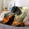Dragon Woman Flannel Blanket Throw Blanket Soft Warm Sofa Bed Camping Home Decor Unique Christmas Gift C9211424