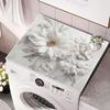TEMU Floral Print Dustproof Washing Machine & Dryer Pad - Water-Absorbing, Non-Slip, Decorative Sunscreen Cover