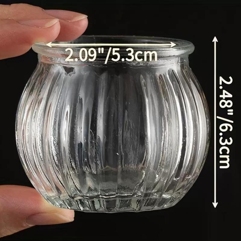 

WTEMPO Fall Pumpkin Votive Candle Holders Glass Tealight Holders for Wedding Centerpieces Halloween Thanksgiving Day Christmas New Year Decorations 12pcs белый