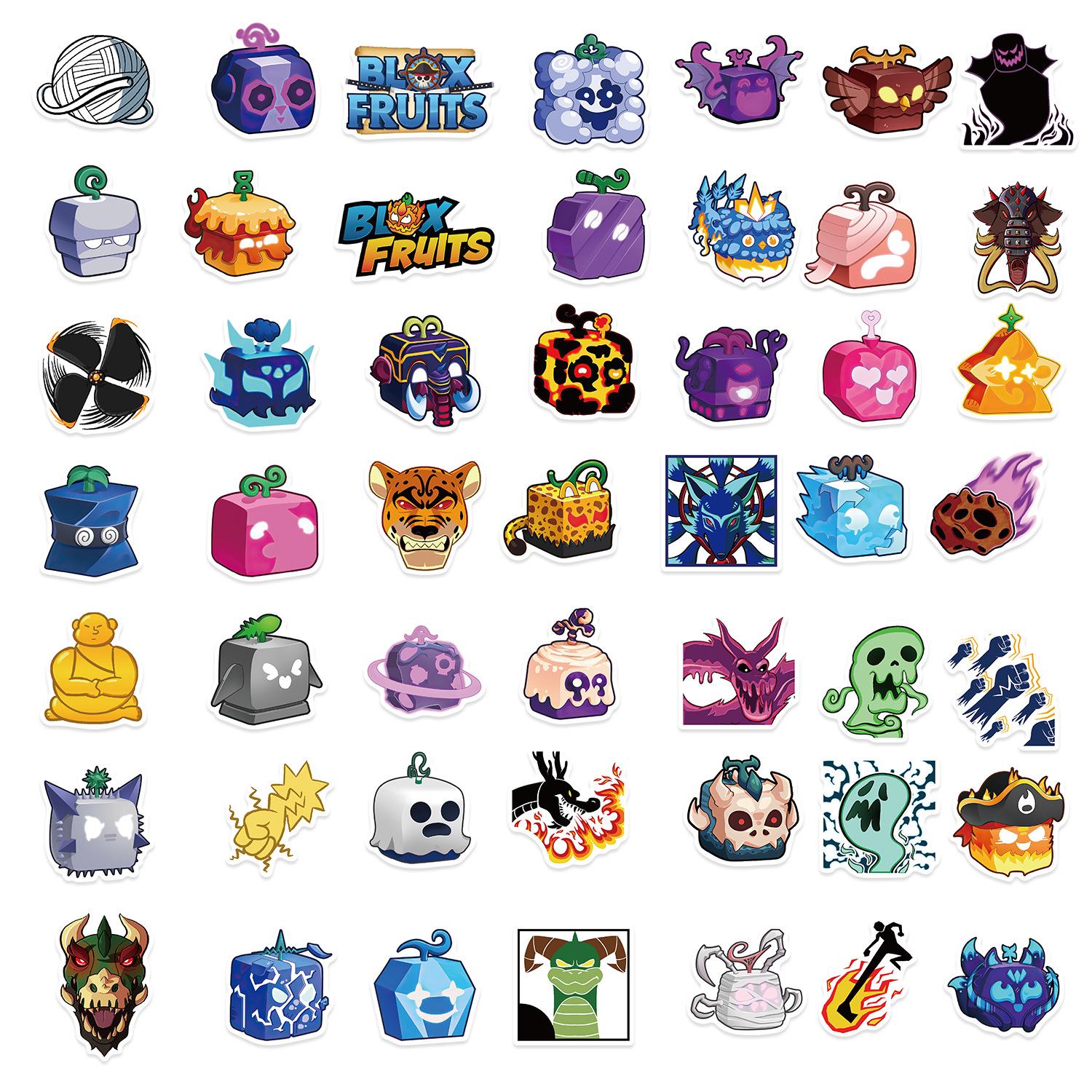 

50 Фотографий Игровые Граффити-наклейки Blox Fruits Гитара Блокнот Чемодан DIY Водонепроницаемые Наклейки