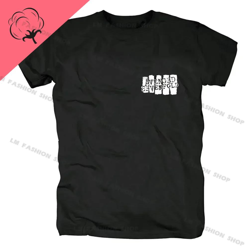 Avenged Sevenfold Metal Rock Grafický Potisk Krátký Rukáv 100% Bavlna Trička Hip Hop Módní Košile Nadměrné Tričko pro Muže Topy