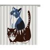 Katze Hase Tierdruck Floral Heimdeko Duschvorhang Wasserdichtes Polyester   Duschvorhang