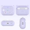 for AirPods 4 Generation Case Cover with Keychain Game Player Design Soft Silicone Case for AirPods Pro2 Charging-Cat Ear Purple