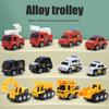 Spielzeugautos mit Spielmatte Stadtfahrzeug-Set Legierung Mini Rückziehfahrzeug Spielzeug Polizeiautos Feuerwehrautos