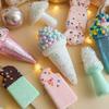 2pcs Cute Artificial Ice Cream Model Small Christmas Tree Hanging Decoration  Home Xmas Decor