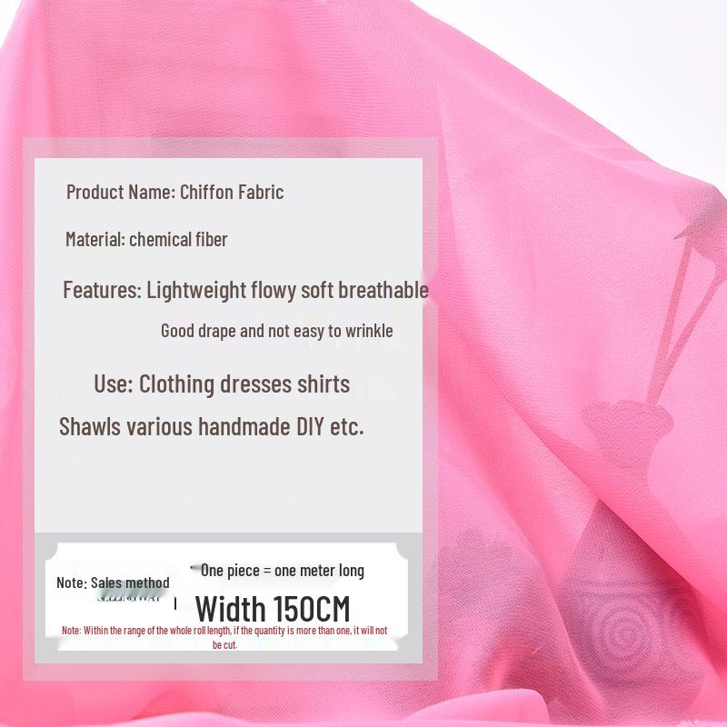Solid Color Georgette Chiffon Dance Dress Lining Fabric