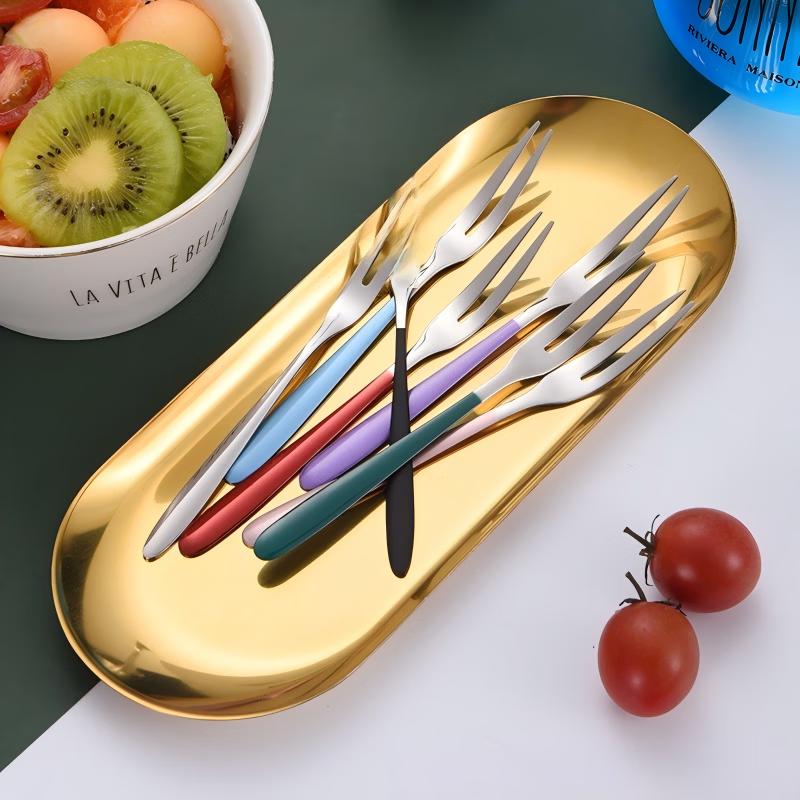 Colorful 304 Stainless Steel Fruit & Dessert Forks
