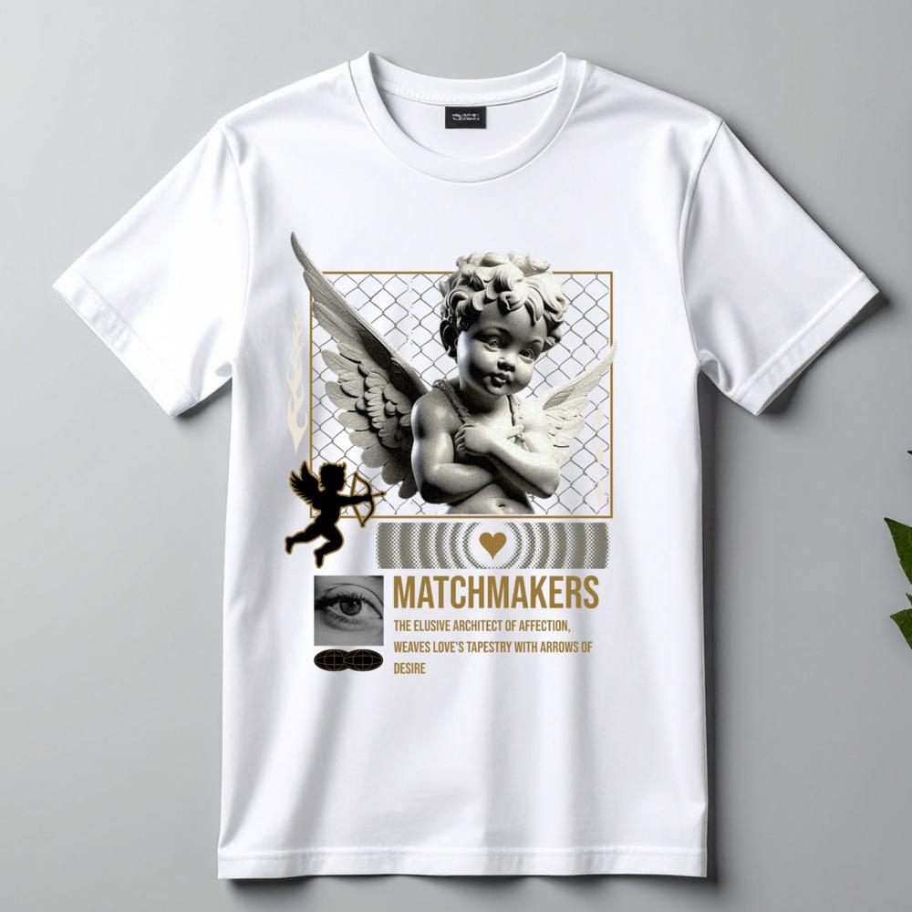 Cupid Angel Graphic TShirt Matchmakers RoUnisextic Love Aesthetic Unisex Tee UK S