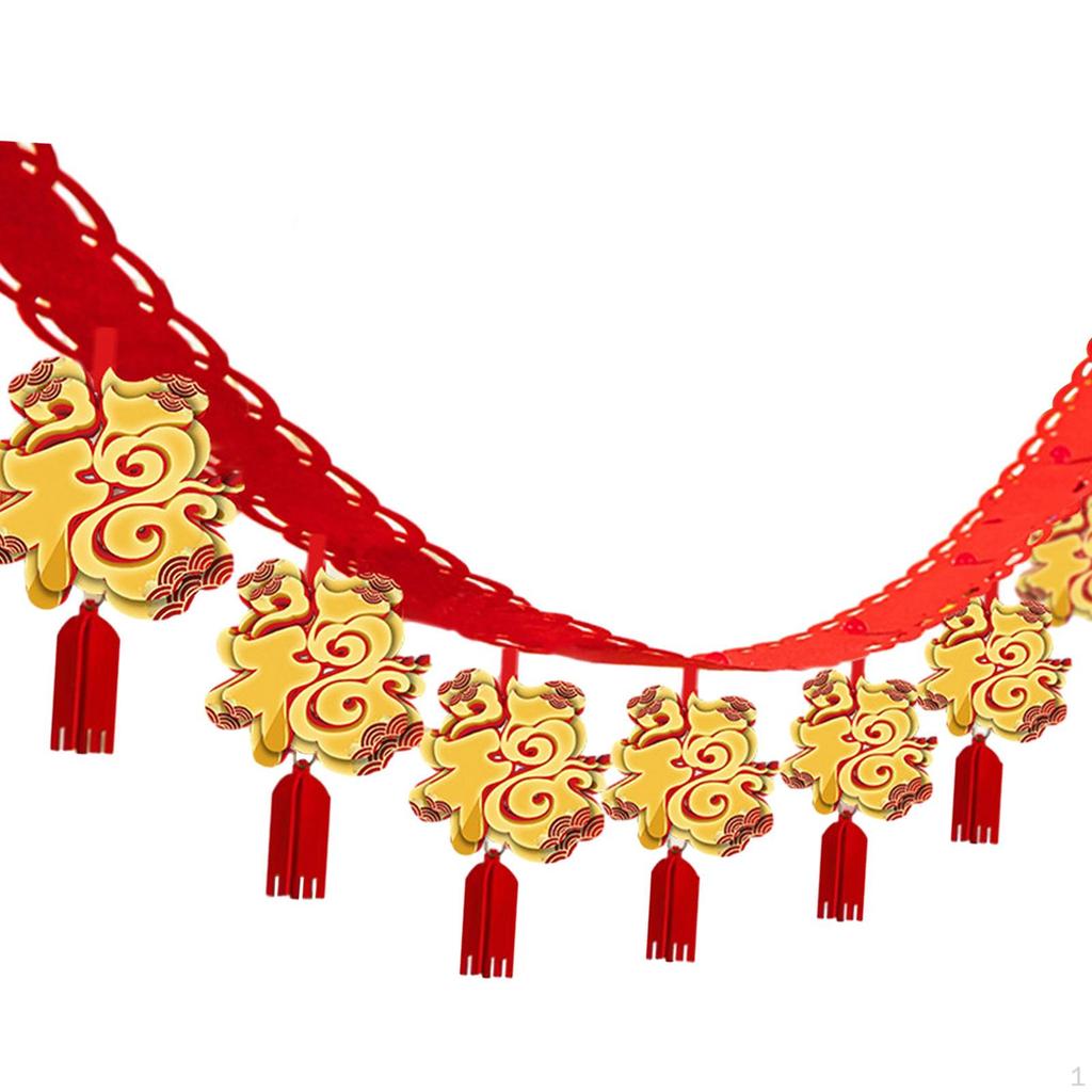 Chinese Dragon Year 3 Meters Hanging Garland Felt Material Ceiling Gate Decoration for Lantern
