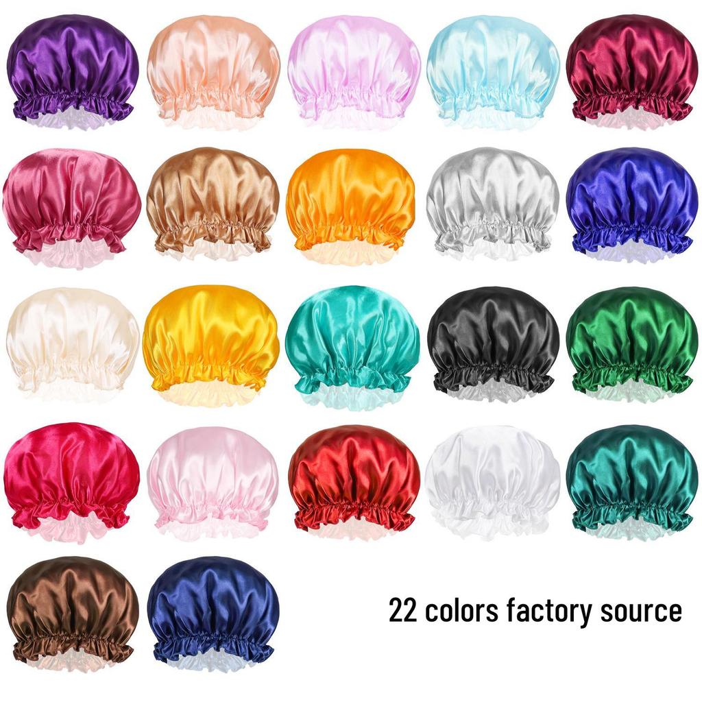 Satin Sovmössa för Kvinnor - Enkel Huvudbonad för Hemma, Bad, Efter Förlossning eller Cellgiftsbehandling