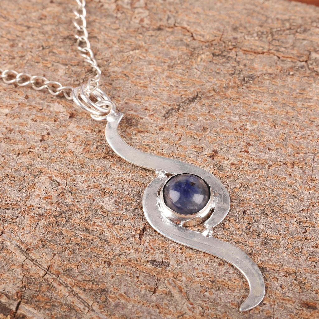 Wonderful Sodalite Handmade Gemstone Pendant, 925 Solid Sterling Silver Pendant Jewelry, Pendant For Engagement Gift