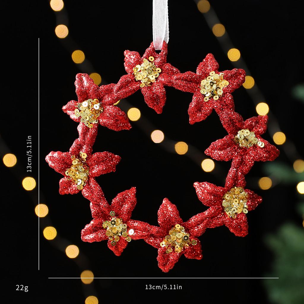 Creative Christmas Tree Snowflake Star Shaped Pendant Holiday Decoration Props For Festive Scene Setting