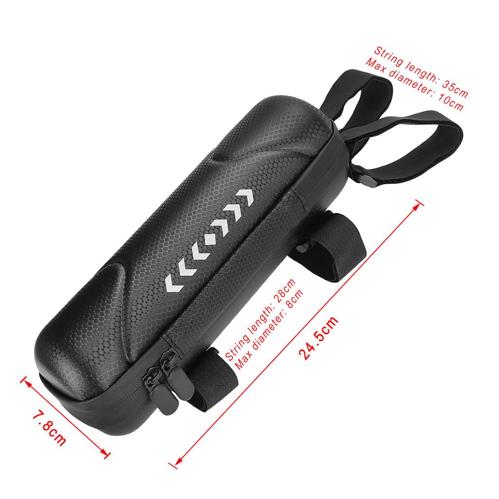 Scooter Storage Bag Front Tube Bag, Large Capacity & EVA Hard for Shell Waterproof Scooter Handlebar Bag with Mesh Pocke