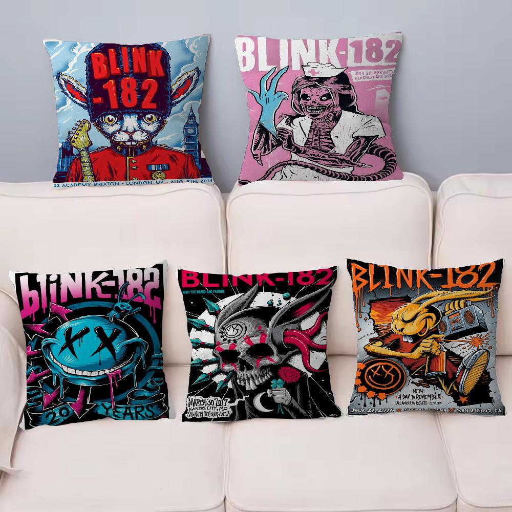 Blink 182 Rock Band Pillow Cover for Bedroom Room and Living Room Sofa Decorative Cushion Cover