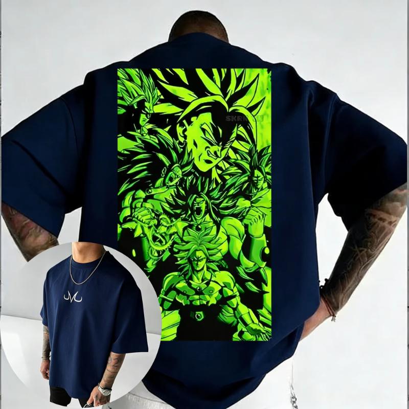 2026 Dragon Ball Unisex Summer Cotton Tshirt New Anime Broli Co Printed Harajuku Trendy Loose Casual Y2K Parentchild Top