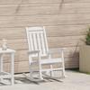 VidaXL White Garden Rocking Chair Outdoor Furniture In Natural Wood Traditional 70X92X107.5 Cm UV Resistant 42006613