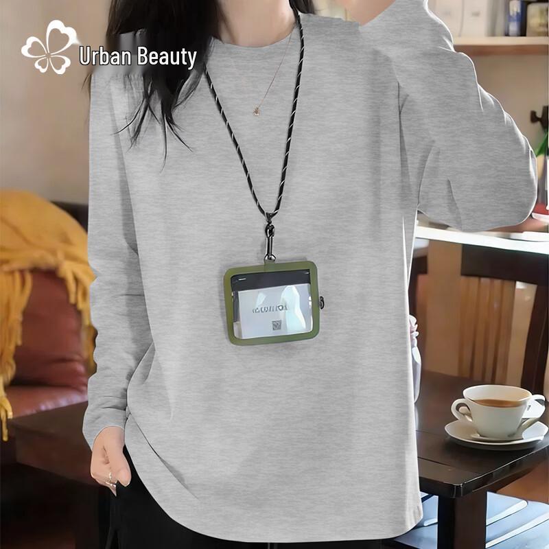 Urban Beauty Women s 2026 Spring Solid Long Sleeve T-Shirt M